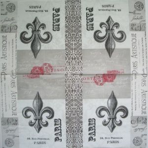 Салфетка Paula Scalleta - Fleur de Lys код ТС2439, трехслойная, размер 33х33 см.