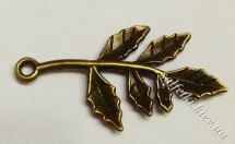 Підвіска металева Гілочка з листям 16 х 30 мм (колір - бронза)