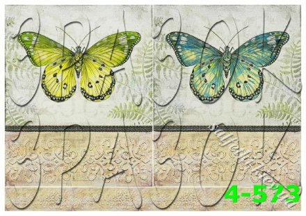 Декупажна карта - метелики 4-573, формат А4, 60 г/м2