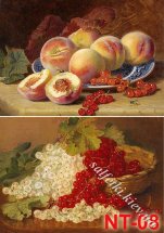 Декупажна карта - Eloise Harriet Stannard - натюрморти з ягодами та фруктами NT008, формат А4, 60 г/м2