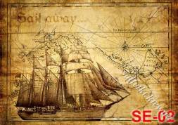 Декупажна карта - Sail away... SE002, формат А4, 60 г/м2
