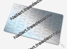 Металлизированные наклейки на ногти №130 серебро