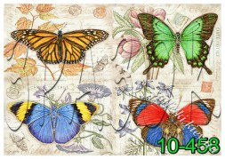 Декупажна карта - метелики 10-458, формат А4, 60 г/м2