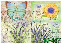 Декупажна карта - квіти та метелики 10-457, формат А4, 60 г/м2