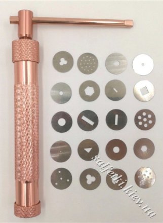 Екструдер гвинтовий для полімерної глини металевий рожеве золото