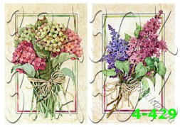 Декупажна карта - квіти 4-429, формат А4, 60 г/м2