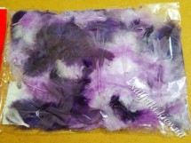 Перья натуральные для декора микс фиолетево-сиреневый