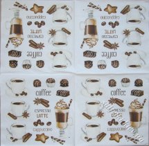 Серветка coffee cups and chocolate sweets 33 х 33 см (ТС4579)