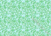 Декупажна карта - рослинний візерунок зелений BG093, формат А4, 60 г/м2