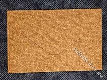 Міні-конверт 10,5 х 7 см фактурний охра