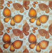 Серветка ethnic butterflies orange 33 х 33 см (ТС4761(а))