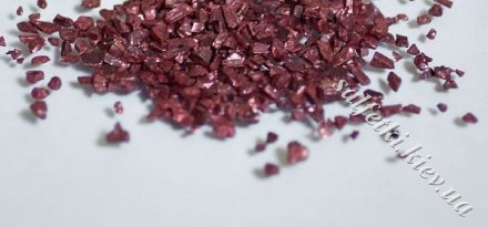 Decorative stones (crushed ice) - wine-red 50g.