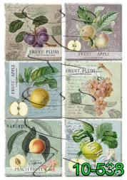 Декупажна карта - фрукти та ягоди 10-538, формат А4, 60 г/м2