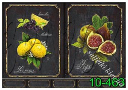 Декупажна карта - лимон та інжир 10-463, формат А4, 60 г/м2