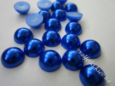 Полубусины синий жемчуг 8 мм (20 шт)