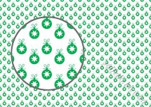 Декупажна карта - зелений кульки NY150, формат А4, 60 г/м2