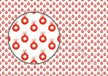 Декупажна карта - червоні кульки NY151, формат А4, 60 г/м2
