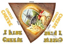 Декупажна карта - шматочок сиру млин PT104, формат А4, 60 г/м2