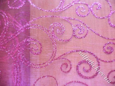 Organza 40cm with purple pattern PLUM
