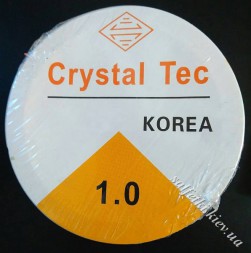 Силіконова еластична нитка прозора, спандекс "Кристал" 1,0 мм
