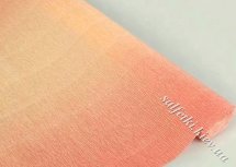 Гофрований папір з переходом кольору 17A7: персиковий-рожевий