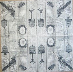 Серветка vintage birds and cages 33 х 33 см (ТС4785)