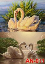 Декупажна карта - лебеді AN011, формат А4, 60 г/м2