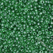 Бисер Preciosa 10/0, № 56100 Прозрачный Блестящий Зеленый, Круглый 10г.