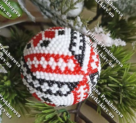 Новорічна кулька на ялинку &quot;Український орнамент&quot; 4 см