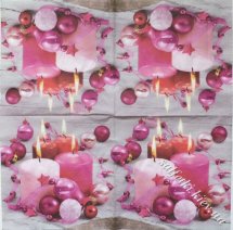 новогодняя розовая композиция