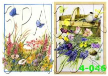 Декупажна карта - квіти 4-046, формат А4, 60 г/м2