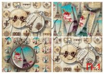 Декупажна карта - Париж П-1, формат А4, 60 г/м2