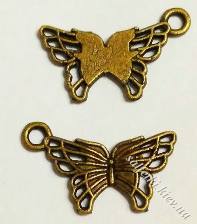 Підвіска металева Метелик 10 х 17 мм (колір - бронза)