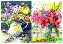 Декупажна карта - квіти 4-045, формат А4, 60 г/м2