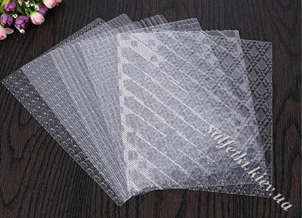 Набір текстурних листів для полімерної глини - Текстиль (6 шт)