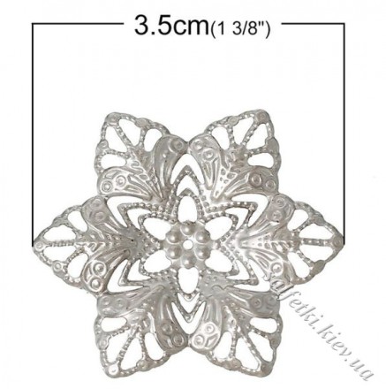 Філігрань 182 квітка срібло 35 мм