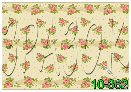 Декупажна карта - фон з трояндами 10-362, формат А4, 60 г/м2