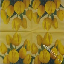 Серветка жовті тюльпани 33 х 33 см (ТС3094)