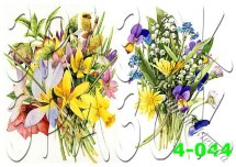 Декупажна карта - квіти 4-044, формат А4, 60 г/м2