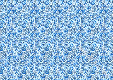 Декупажна карта - фон гжель BG116, формат А4, 60 г/м2