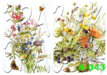 Декупажна карта - квіти 4-043, формат А4, 60 г/м2