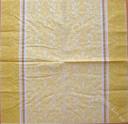 Серветка візерунок із жовтою смугою 33 х 33 см (ТС3968(д))