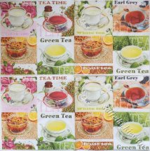 разные сорта чая 33 х 33 см (пачка)