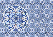 Декупажна карта - португальська плитка PL003, формат А4, 60 г/м2