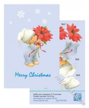 Набор для создания 3-D открытки Малыш с цветком &quot;Merry Christmas&quot;