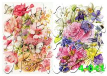 Декупажна карта - квіти 4-041, формат А4, 60 г/м2