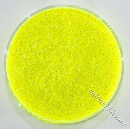 59 Глиттер (блестки) желтый радужный флуоресцентный 10 г в коробочке