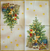 Серветка decorating the tree кремова 33 х 33 см (ТС4842(а))