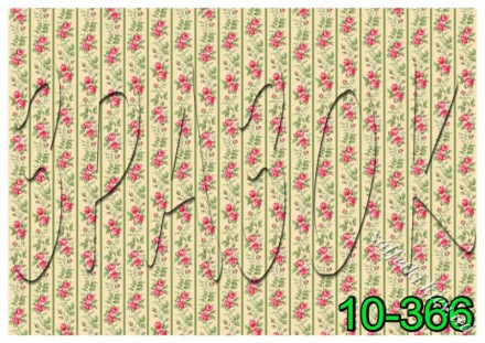 Декупажна карта - смуги з квітами 10-366, формат А4, 60 г/м2