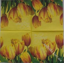 Серветка жовті тюльпани 33 х 33 см (ТС3039)